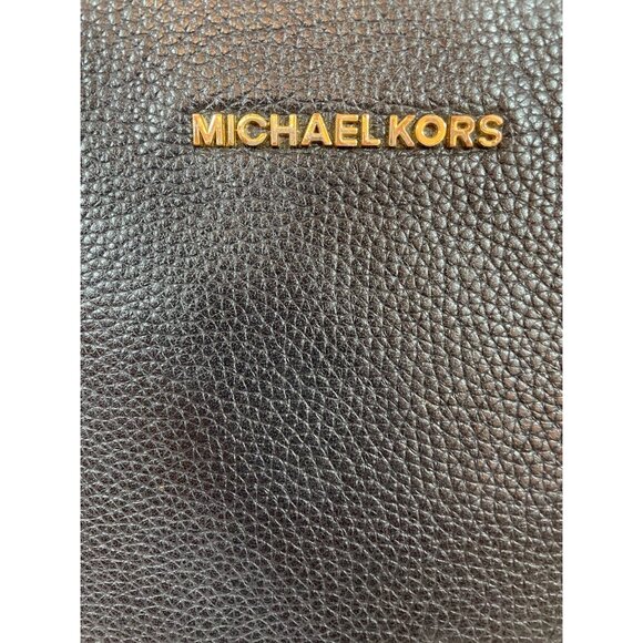 Michael Kors Medium Saffiano Leather Zip Tote Bag Black Pockets in & out - Picture 2 of 15